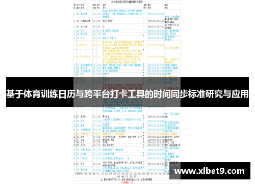 基于体育训练日历与跨平台打卡工具的时间同步标准研究与应用